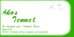 akos temmel business card